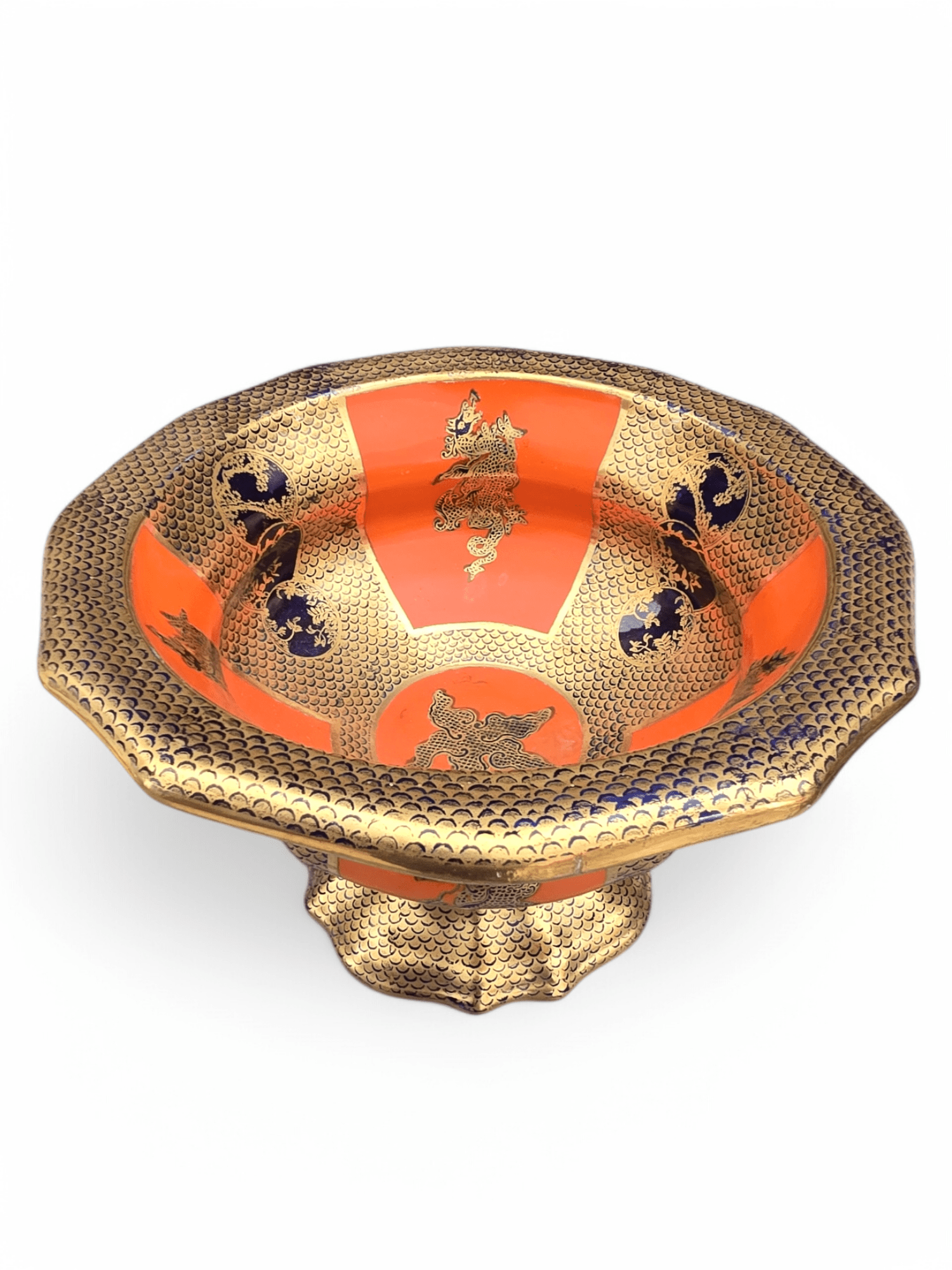Antico Centrotavola in porcellana Mason's - Vassallo Antiques Antiquariato Online