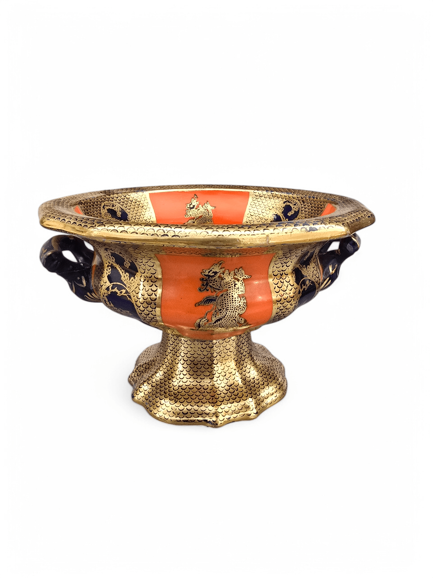 Antico Centrotavola in porcellana Mason's - Vassallo Antiques Antiquariato Online
