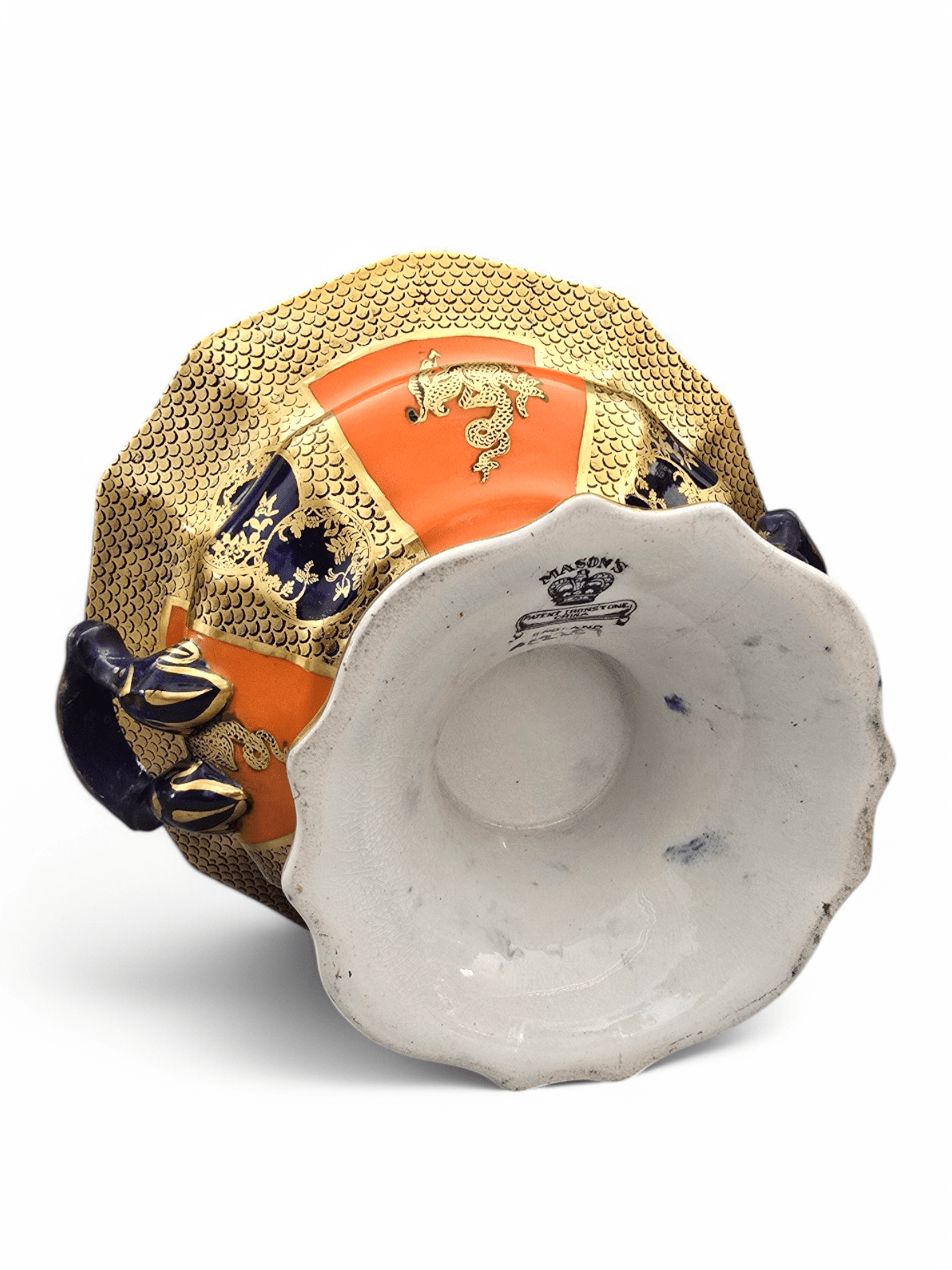 Antico Centrotavola in porcellana Mason's - Vassallo Antiques Antiquariato Online