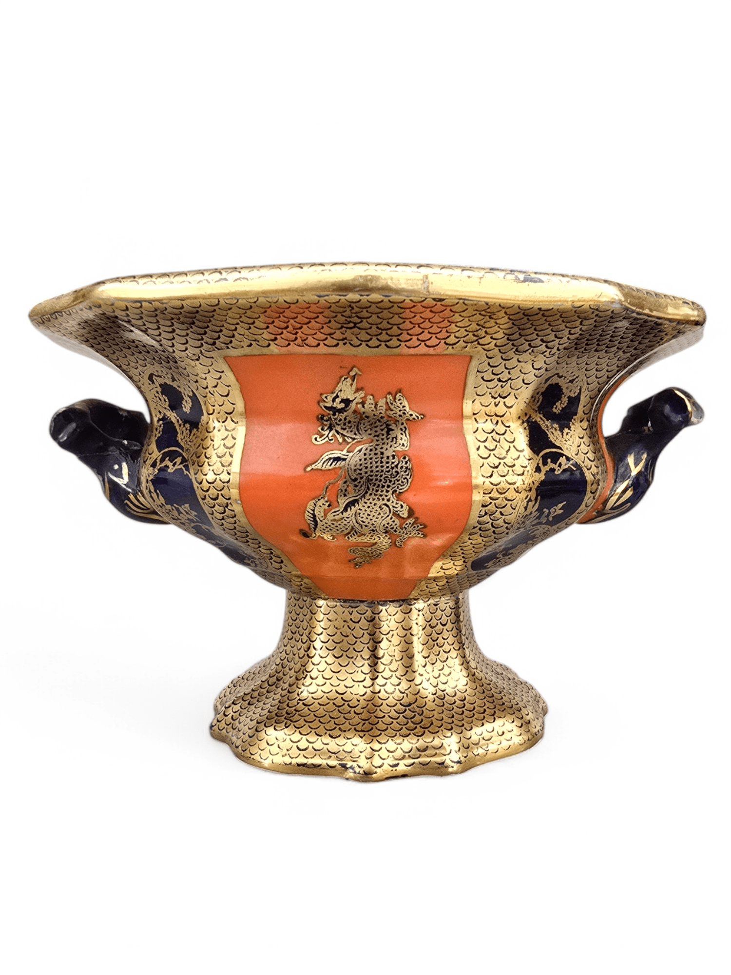 Antico Centrotavola in porcellana Mason's - Vassallo Antiques Antiquariato Online