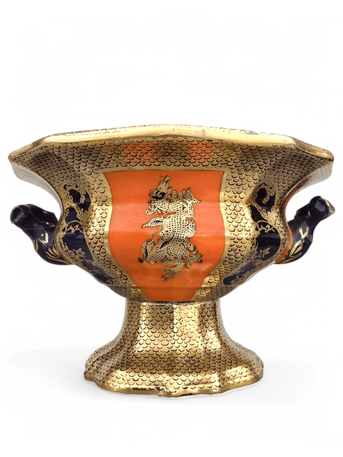 Antico Centrotavola in porcellana Mason's - Vassallo Antiques Antiquariato Online