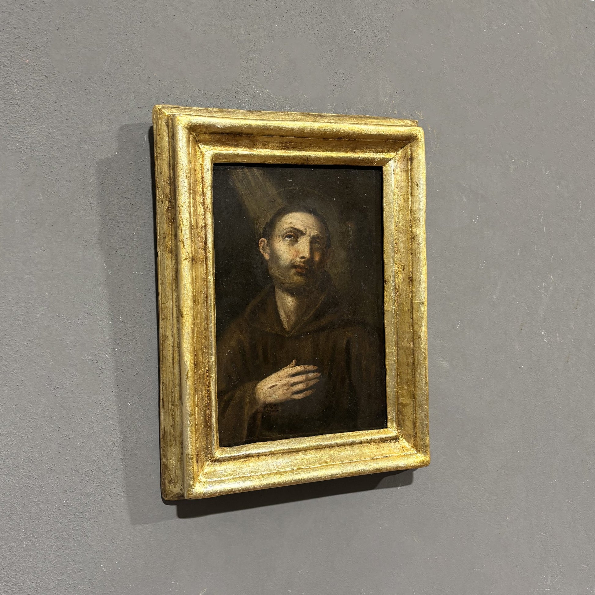 Antico Dipinto olio su tavola epoca '700 San Francesco - Vassallo Antiques Antiquariato Online