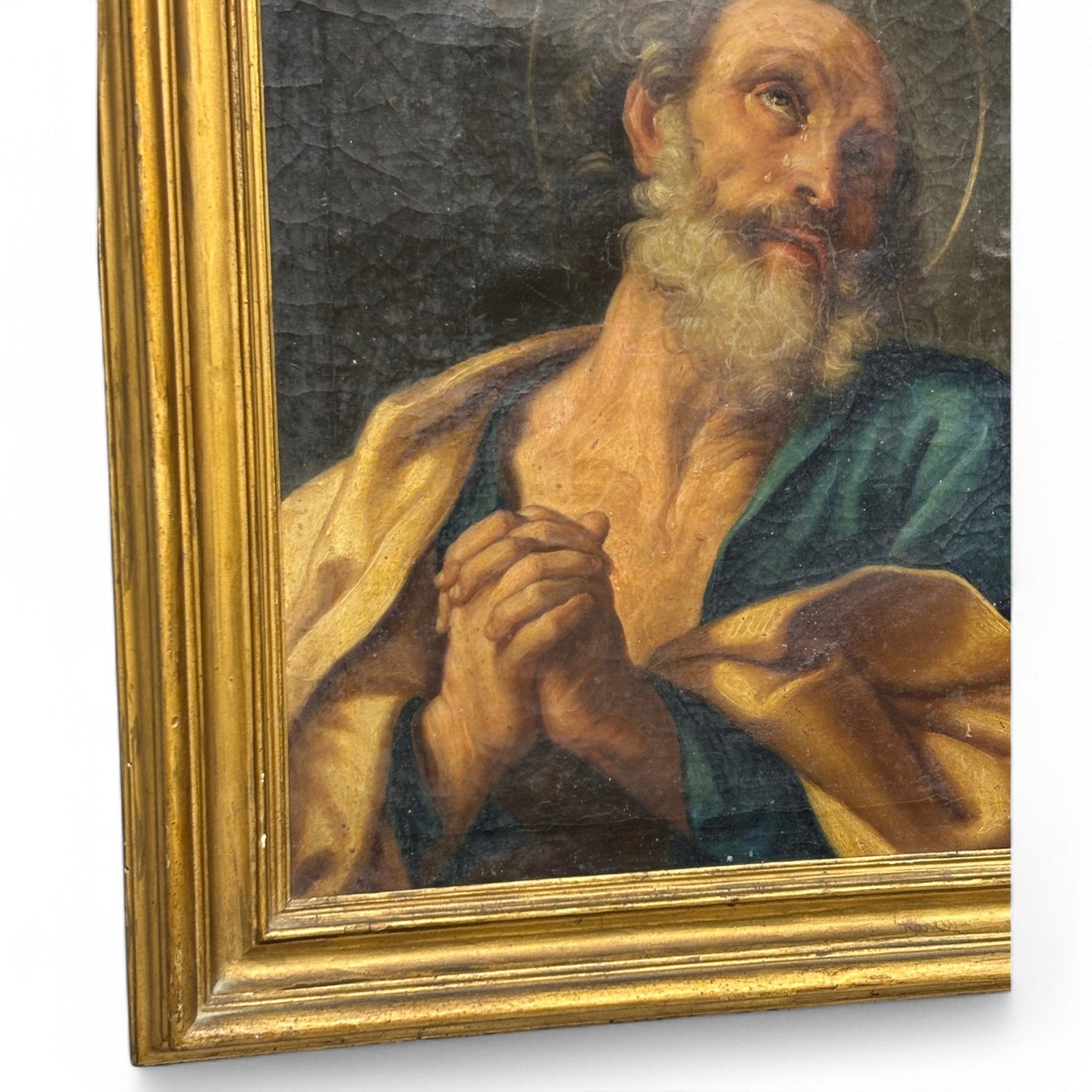 Antico Dipinto Pentimento di San Pietro XIX secolo - Vassallo Antiques Antiquariato Online