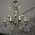 Antico Lampadario a gocce Liberty - Vassallo Antiques Antiquariato Online