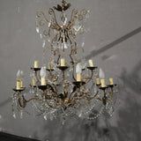 Antico Lampadario a gocce Liberty - Vassallo Antiques Antiquariato Online
