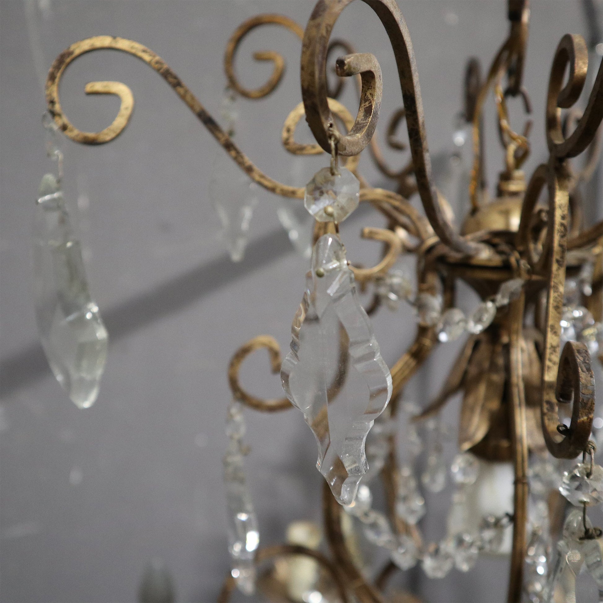 Antico Lampadario a gocce Liberty - Vassallo Antiques Antiquariato Online