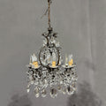 Antico Lampadario Liberty con pendenti - Vassallo Antiques Antiquariato Online