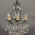 Antico Lampadario Liberty con pendenti - Vassallo Antiques Antiquariato Online