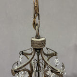 Antico Lampadario Liberty con pendenti - Vassallo Antiques Antiquariato Online