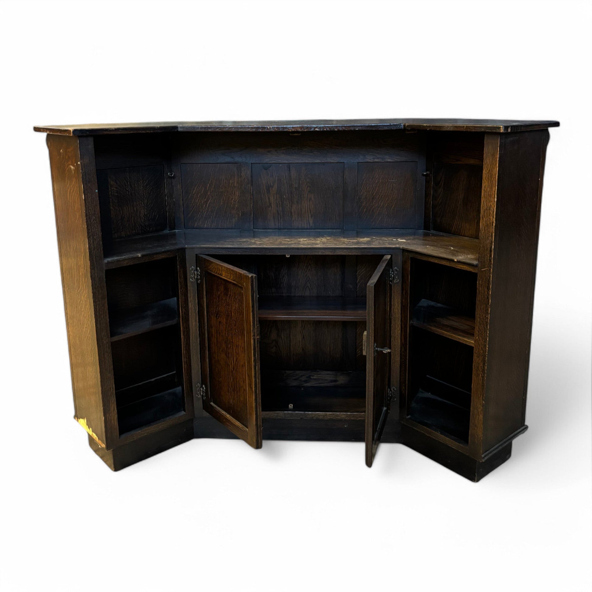 Antico Mobile Bar in rovere Londinese da Pub - Vassallo Antiques Antiquariato Online