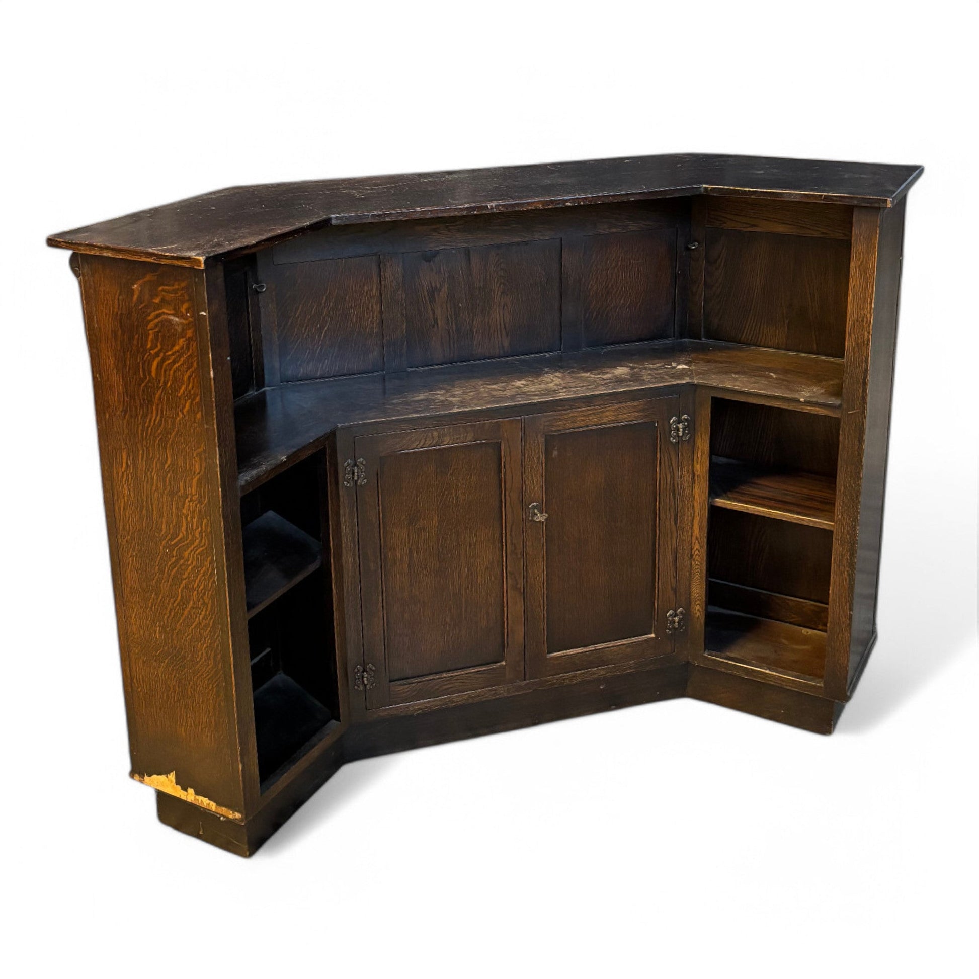Antico Mobile Bar in rovere Londinese da Pub - Vassallo Antiques Antiquariato Online