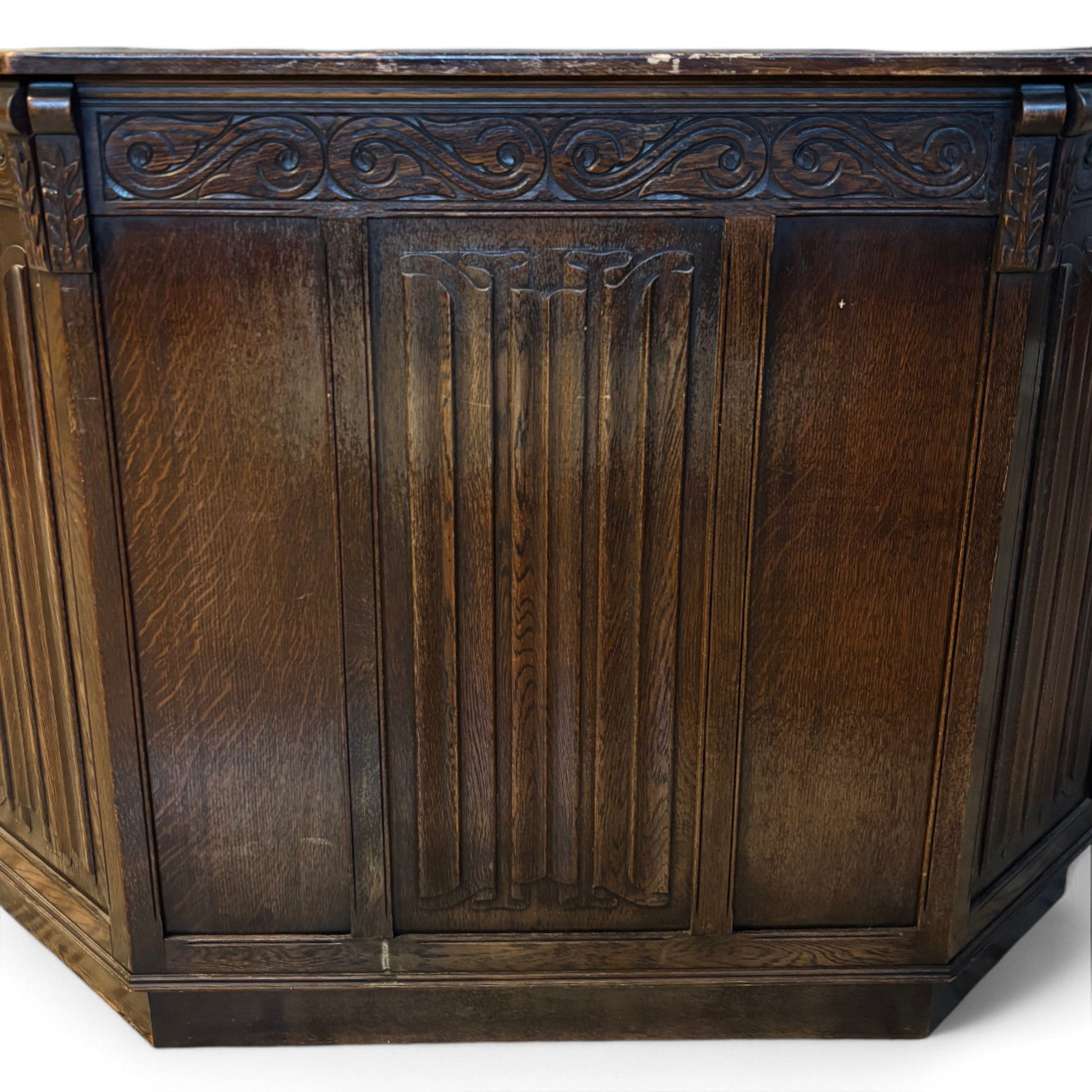 Antico Mobile Bar in rovere Londinese da Pub - Vassallo Antiques Antiquariato Online