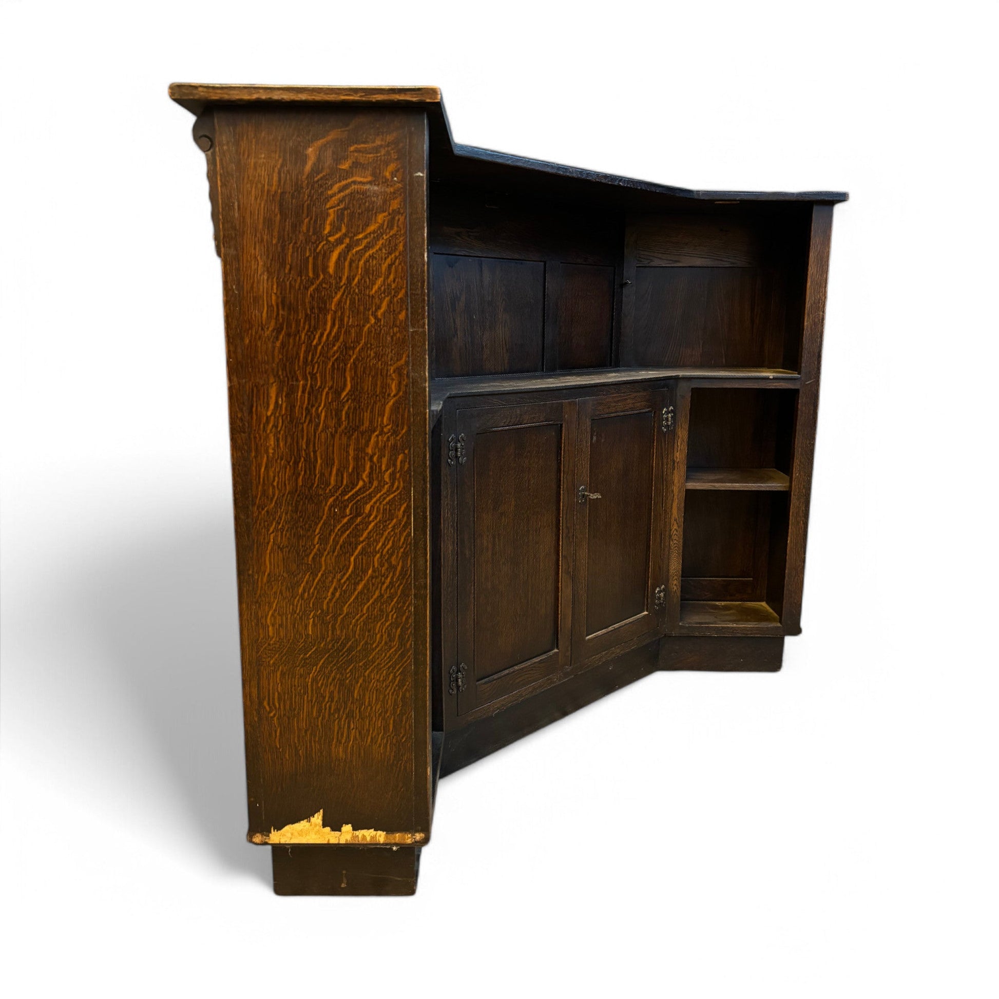 Antico Mobile Bar in rovere Londinese da Pub - Vassallo Antiques Antiquariato Online