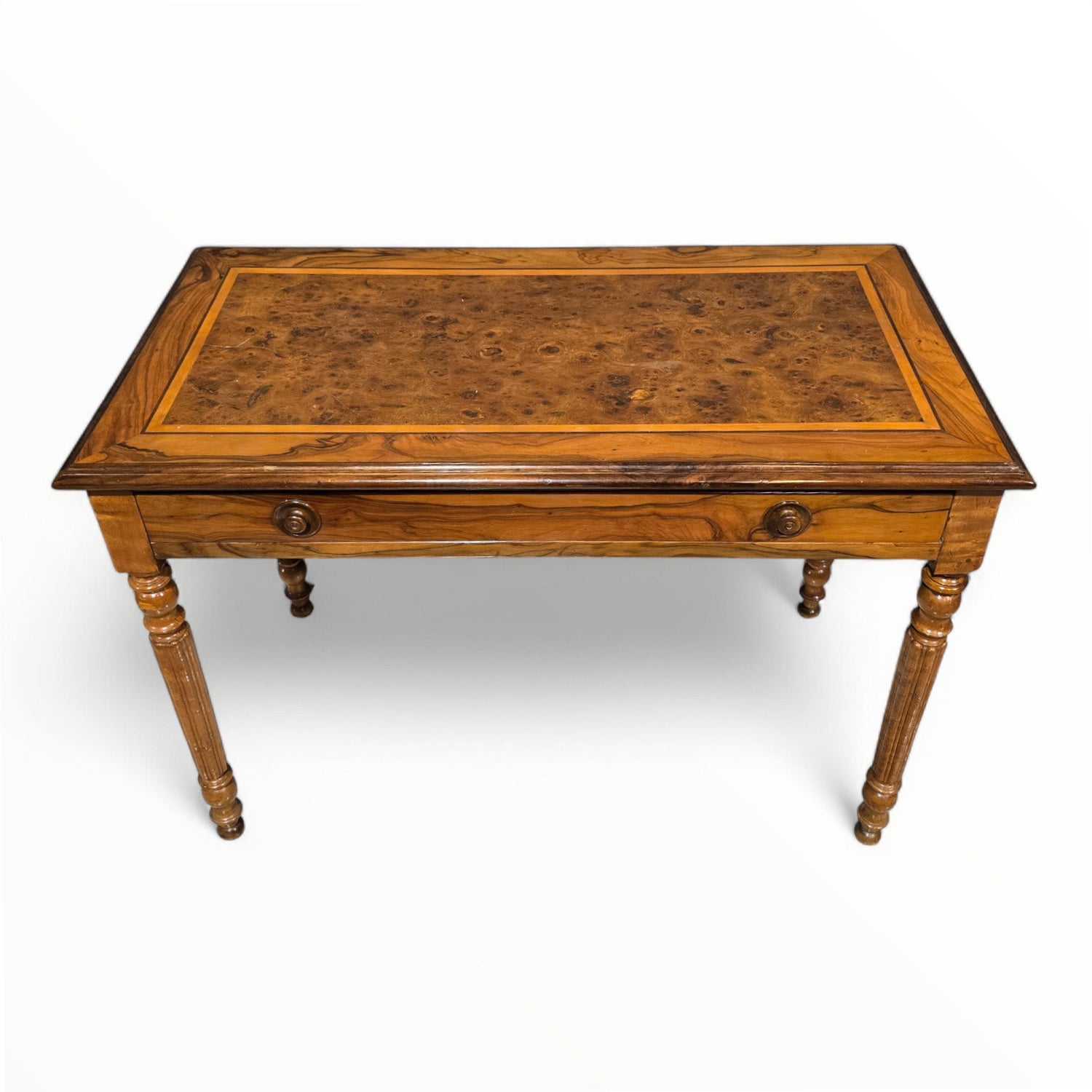Antico Scrittoio Vittoriano in radica di noce - Vassallo Antiques Antiquariato Online