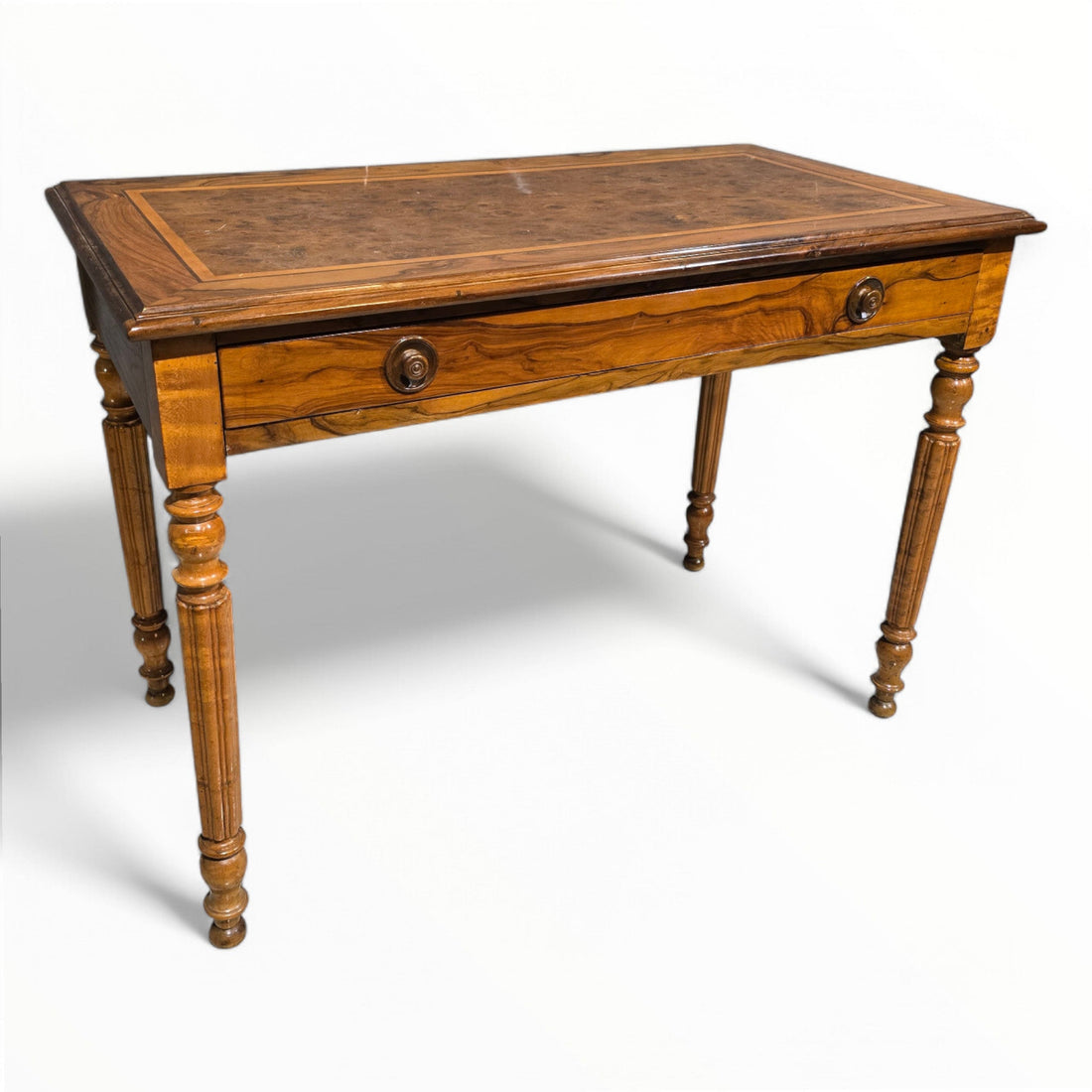 Antico Scrittoio Vittoriano in radica di noce - Vassallo Antiques Antiquariato Online