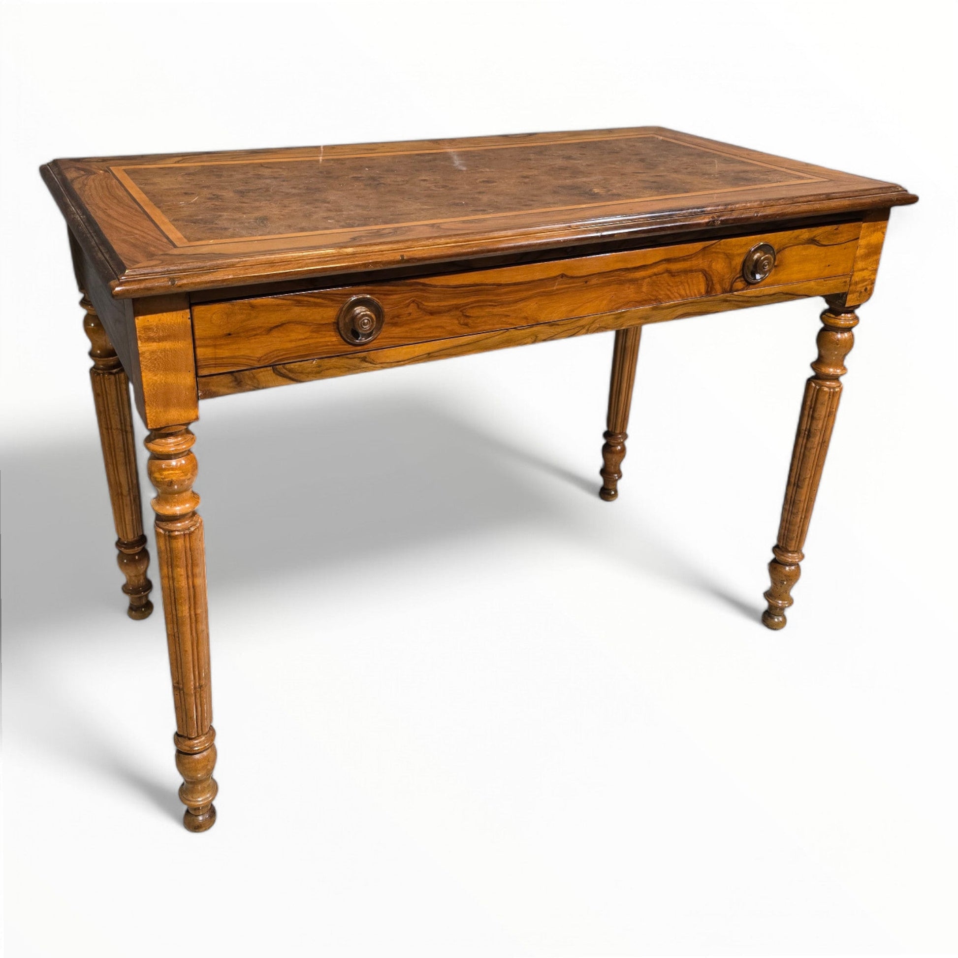 Antico Scrittoio Vittoriano in radica di noce - Vassallo Antiques Antiquariato Online