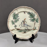 Antico Servizio di piatti in ceramica Laveno dipinti a mano - Vassallo Antiques Antiquariato Online