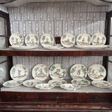 Antico Servizio di piatti in ceramica Laveno dipinti a mano - Vassallo Antiques Antiquariato Online