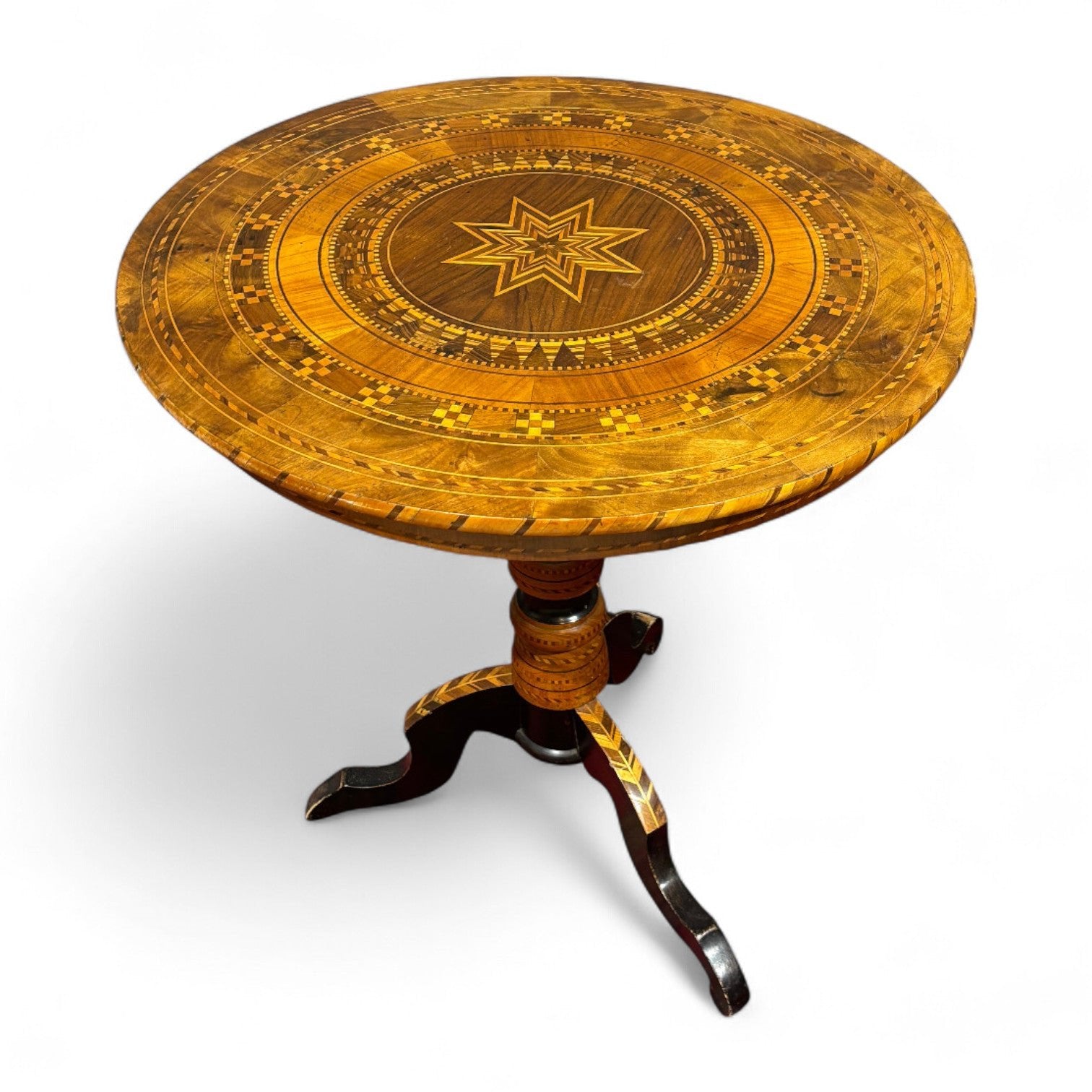 Antico Tavolino Sorrentino intarsiato - Vassallo Antiques Antiquariato Online