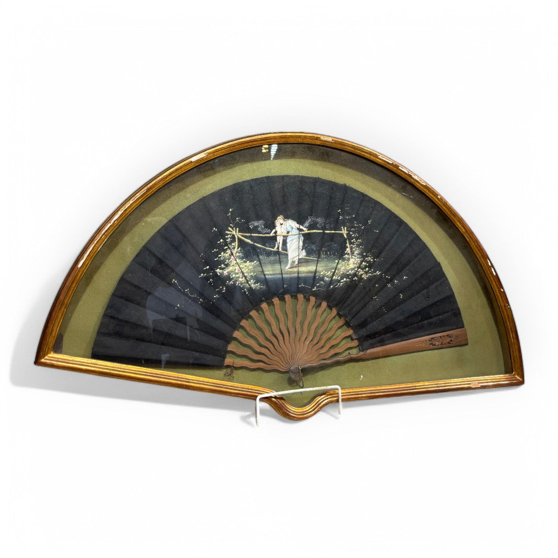 Antico Ventaglio in seta dipinto - Vassallo Antiques Antiquariato Online