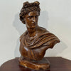 Busto di Apollo in terracotta patinata – scultura in stile neoclassico