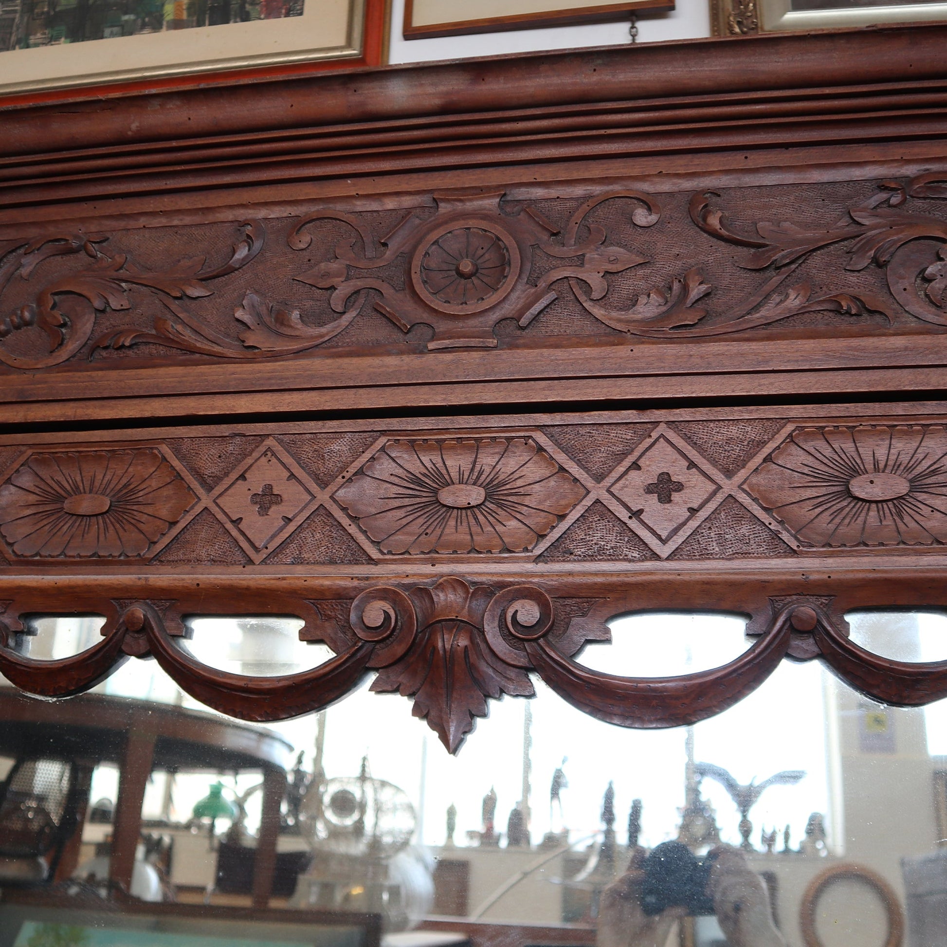 Armadio a specchio in legno di noce - Vassallo Antiques Antiquariato Online
