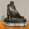 Antica scultura in bronzo XIX secolo ''La suonatrice di Ossa''