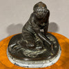 Antica scultura in bronzo XIX secolo ''La suonatrice di Ossa''