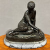 Antica scultura in bronzo XIX secolo ''La suonatrice di Ossa''