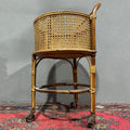 Carrellino di design in rattan - Vassallo Antiques Antiquariato Online