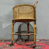 Carrellino di design in rattan - Vassallo Antiques Antiquariato Online