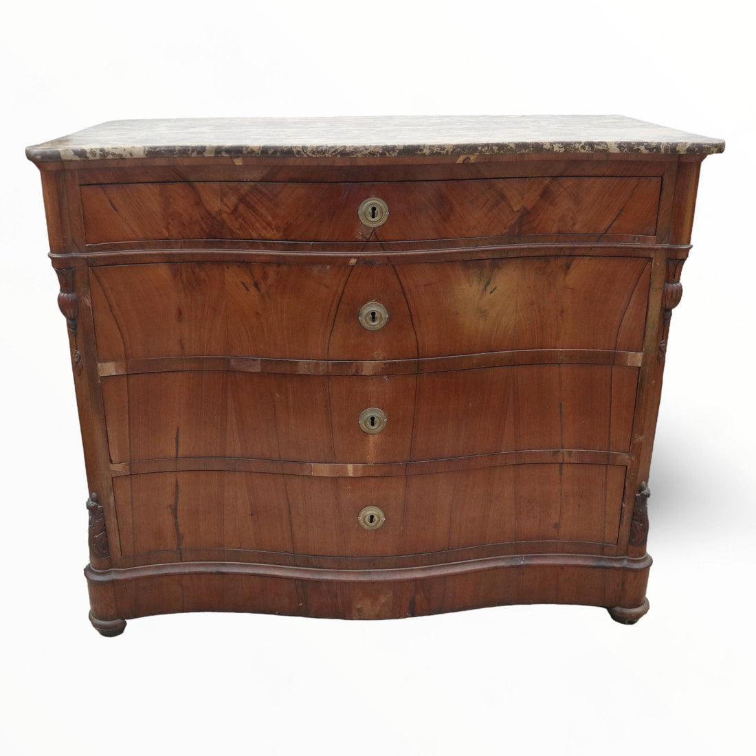 Cassettone Luigi Filippo in noce - Vassallo Antiques Antiquariato Online