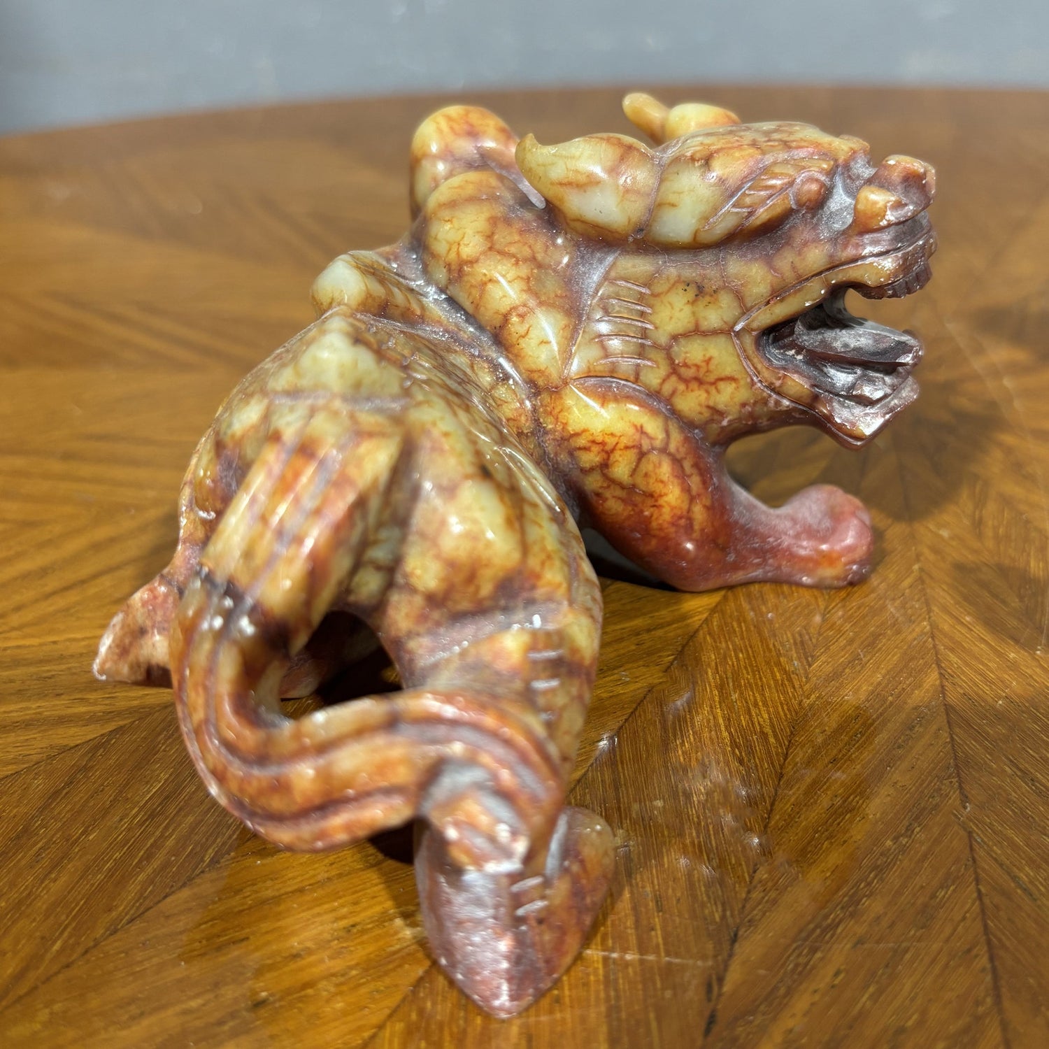 Coppia di Cani di Foo in pietra saponaria - Vassallo Antiques Antiquariato Online