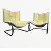 Coppia di poltrone vintage in tessuto design italiano anni '70 - Vassallo Antiques Antiquariato Online