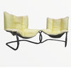 Coppia di poltrone vintage in tessuto design italiano anni '70 - Vassallo Antiques Antiquariato Online