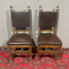Coppia di sedie Neorinascimentali in noce - Vassallo Antiques Antiquariato Online