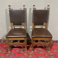 Coppia di sedie Neorinascimentali in noce - Vassallo Antiques Antiquariato Online