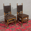 Coppia di sedie Neorinascimentali in noce - Vassallo Antiques Antiquariato Online