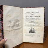 Delle regole dell'arte rettorica, Geronimo Marano 1919 - Vassallo Antiques Antiquariato Online