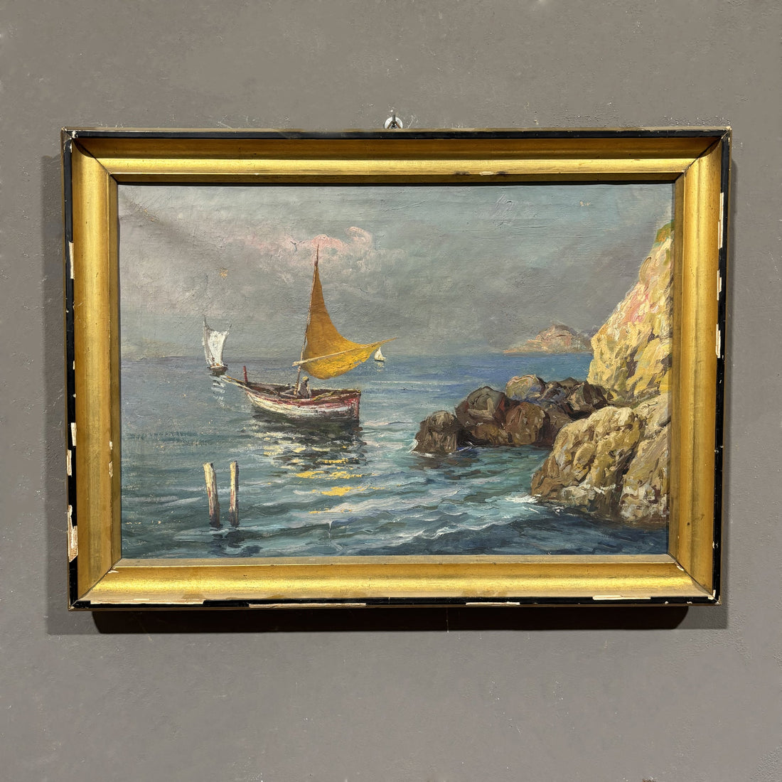 Dipinto marina Sorrentina fine XIX secolo - Vassallo Antiques Antiquariato Online