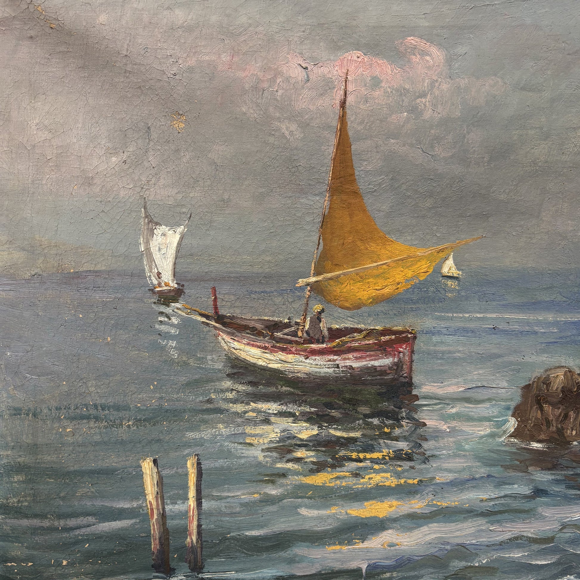 Dipinto marina Sorrentina fine XIX secolo - Vassallo Antiques Antiquariato Online