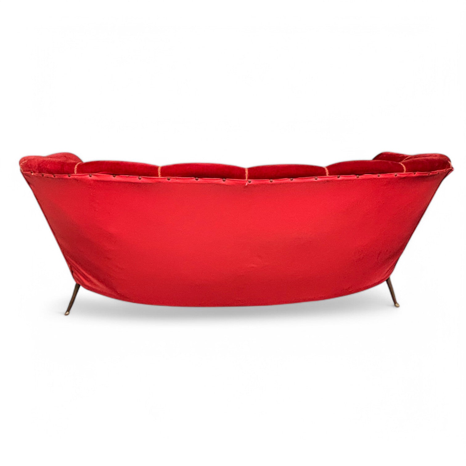 Divano a conchiglia design anni '50 in velluto - Vassallo Antiques Antiquariato Online
