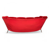 Divano a conchiglia design anni '50 in velluto - Vassallo Antiques Antiquariato Online