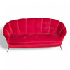 Divano a conchiglia design anni '50 in velluto - Vassallo Antiques Antiquariato Online