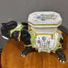 Grande Portavaso stool ceramica dipinta Hollywood Regency