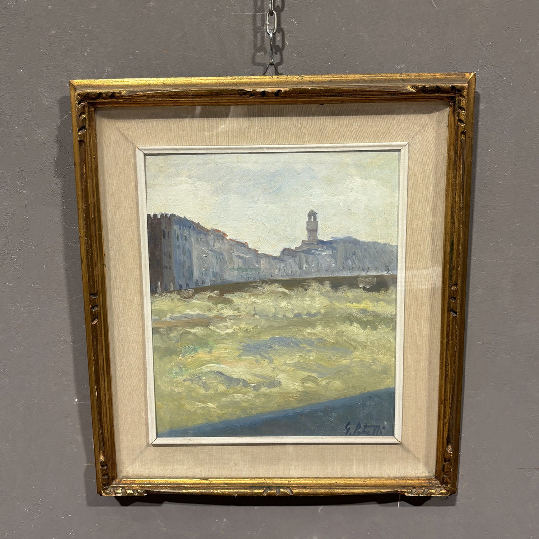 Gilberto PETRELLI (1922 - 1986) dipinto Firenze - Vassallo Antiques Antiquariato Online