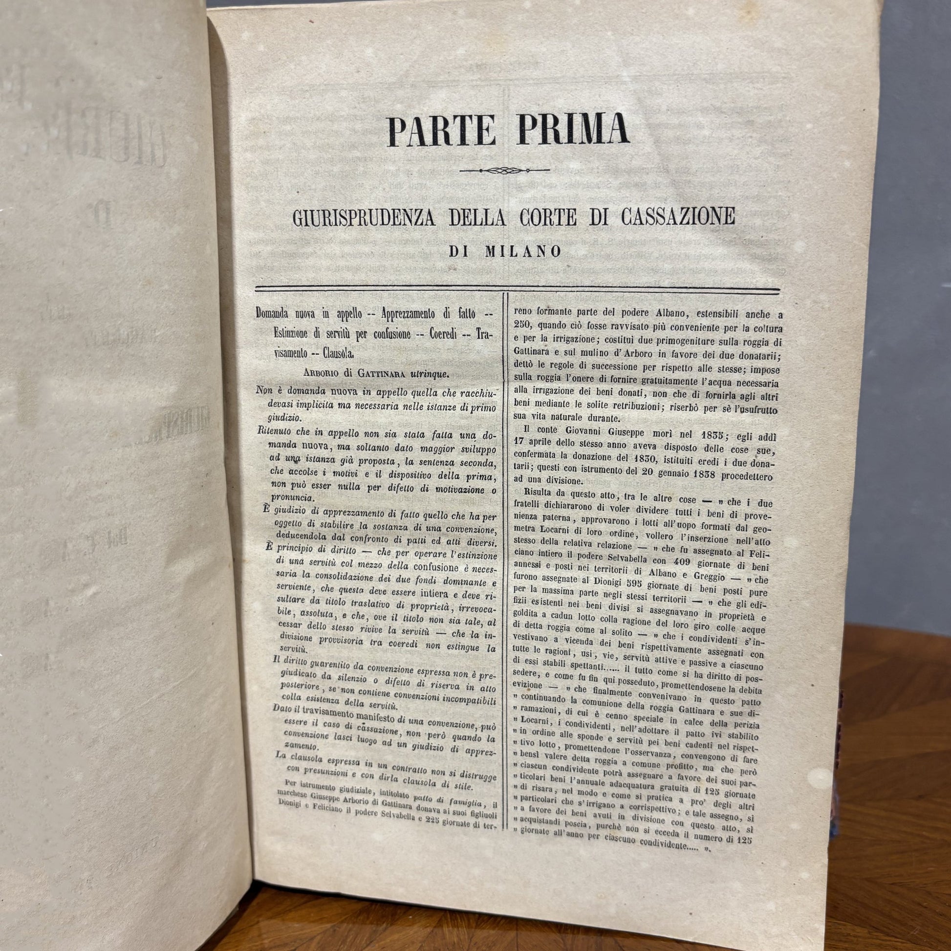 Giurisprudenza Italiana Raccolta Generale - 1862 - Vassallo Antiques Antiquariato Online