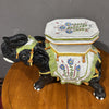 Grande Portavaso stool ceramica dipinta Hollywood Regency - Vassallo Antiques Antiquariato Online