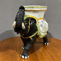 Grande Portavaso stool ceramica dipinta Hollywood Regency - Vassallo Antiques Antiquariato Online