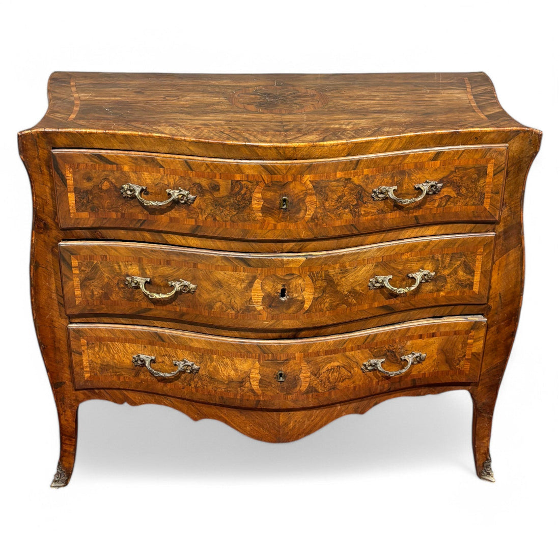 Importante Cassettone Luigi XV Intarsiato - Vassallo Antiques Antiquariato Online
